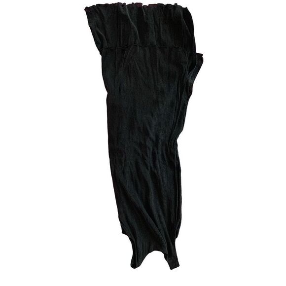 S. Ryan Designs Women's Black Creped Sleeveless Silk Midi Dress Size Small - Picture 4 of 9